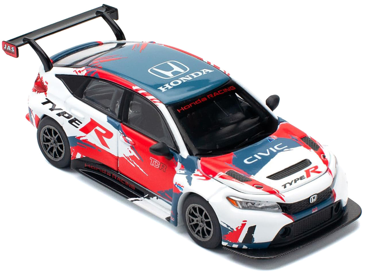 Honda Civic Type R TCR "Presentation" White with Graphics 1/64 Diecast Model Car