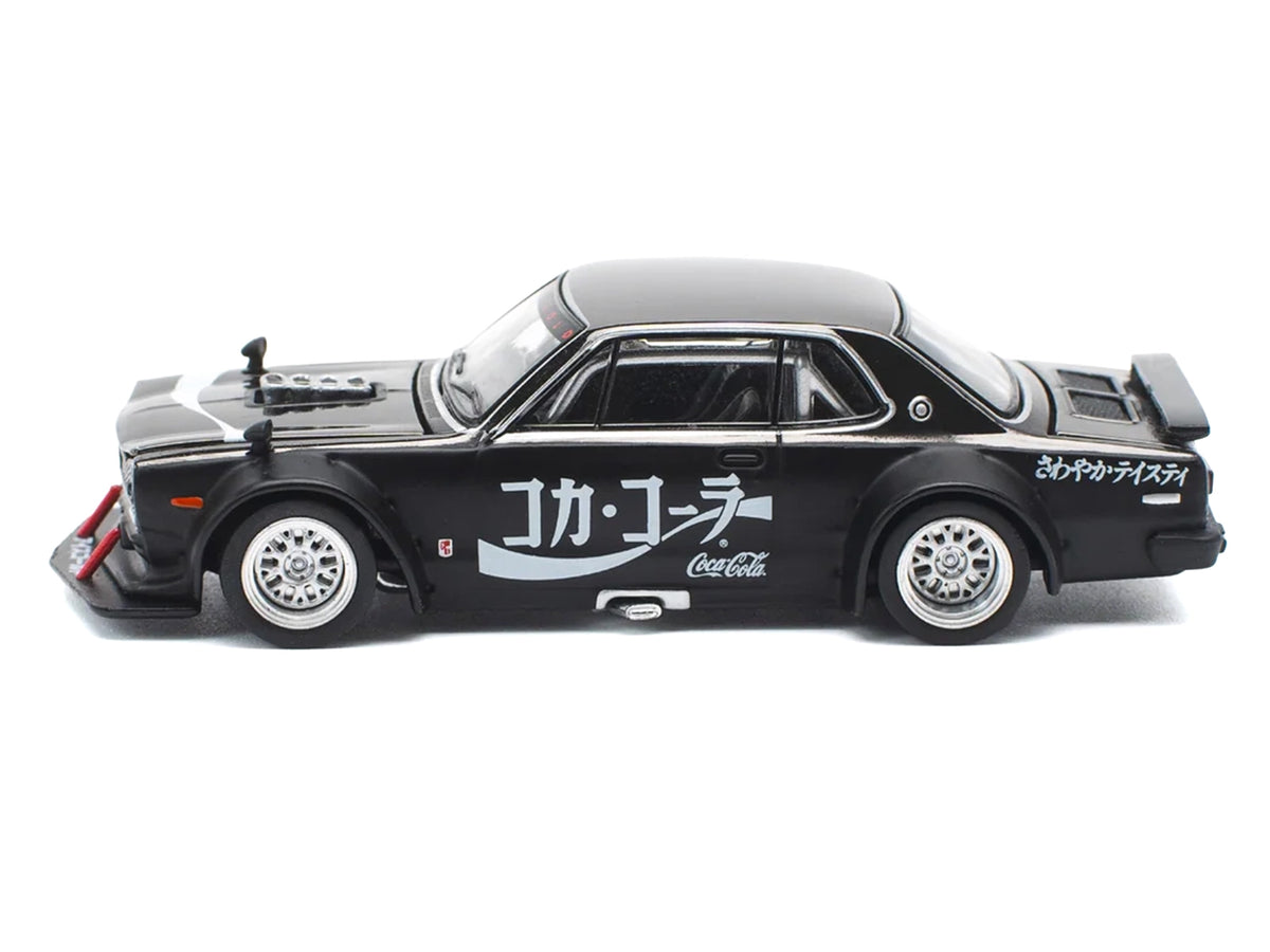 Skyline GT-R V8 Drift "Hakosuka" RHD (Right Hand Drive) "Coca-Cola" Black 1/64 Diecast Model Car