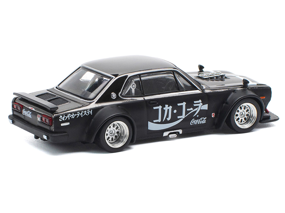 Skyline GT-R V8 Drift "Hakosuka" RHD (Right Hand Drive) "Coca-Cola" Black 1/64 Diecast Model Car