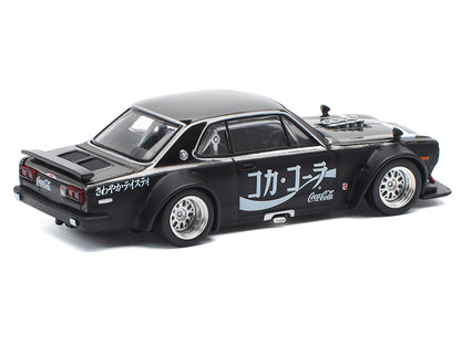 Skyline GT-R V8 Drift "Hakosuka" RHD (Right Hand Drive) "Coca-Cola" Black 1/64 Diecast Model Car