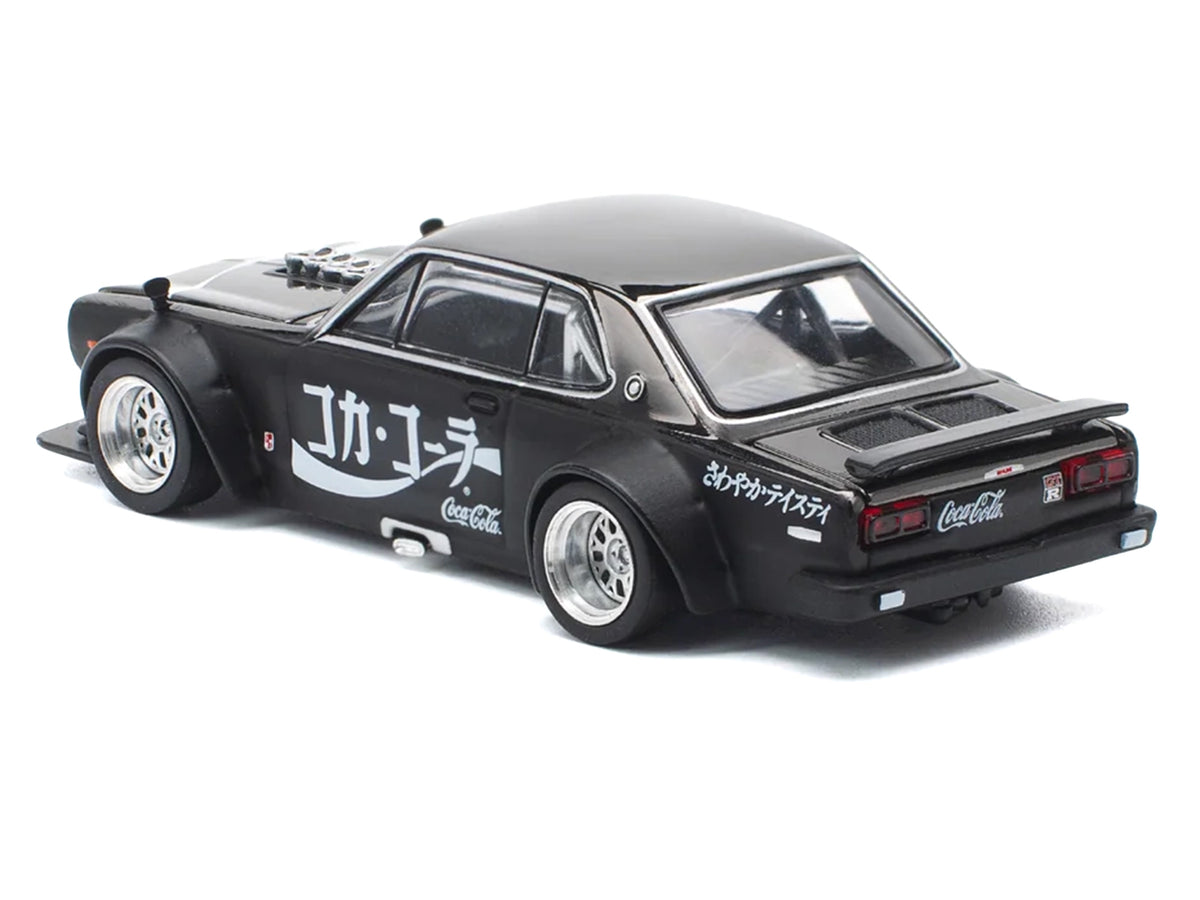 Skyline GT-R V8 Drift "Hakosuka" RHD (Right Hand Drive) "Coca-Cola" Black 1/64 Diecast Model Car