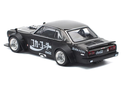 Skyline GT-R V8 Drift "Hakosuka" RHD (Right Hand Drive) "Coca-Cola" Black 1/64 Diecast Model Car