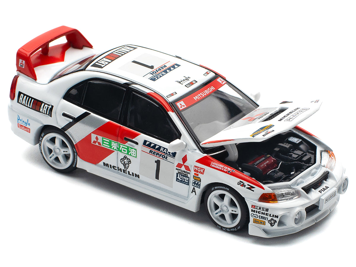 Mitsubishi Lancer Evolution IV RHD (Right Hand Drive) #1 Tommi Makinen - Seppo Harjanne Winner "Rally de Catalunya" (1997) 1/64 Diecast Model Car