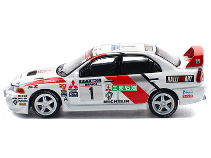 Mitsubishi Lancer Evolution IV RHD (Right Hand Drive) #1 Tommi Makinen - Seppo Harjanne Winner "Rally de Catalunya" (1997) 1/64 Diecast Model Car