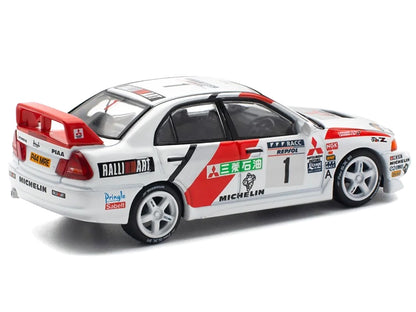 Mitsubishi Lancer Evolution IV RHD (Right Hand Drive) #1 Tommi Makinen - Seppo Harjanne Winner "Rally de Catalunya" (1997) 1/64 Diecast Model Car