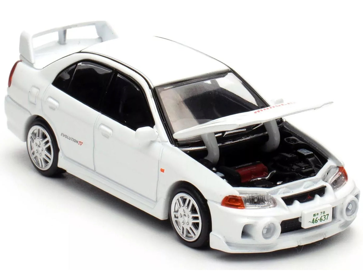 Mitsubishi Lancer Evolution IV RHD (Right Hand Drive) White "Indonesia Diecast Expo 2024 Exclusive" 1/64 Diecast Model Car
