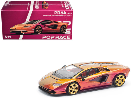 Lamborghini Countach LPI 800-4 Blu Hal Metallic 1/64 Diecast Model Car