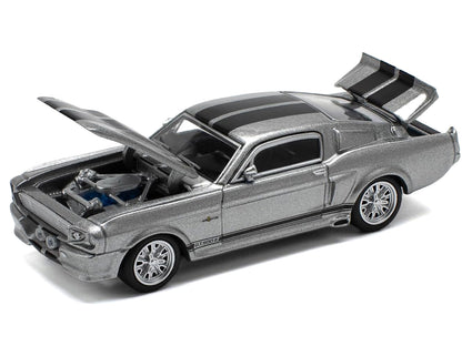 Shelby Mustang GT500 Gray Metallic with Black Stripes 1/64 Diecast Model Car