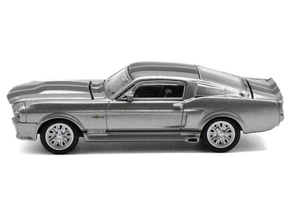 Shelby Mustang GT500 Gray Metallic with Black Stripes 1/64 Diecast Model Car