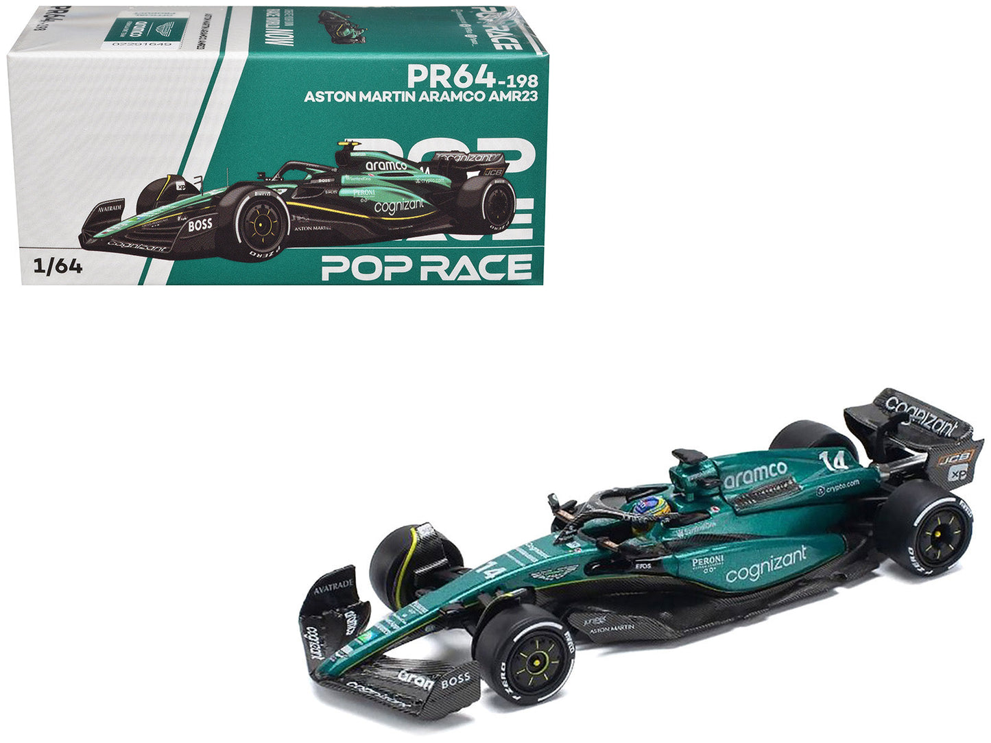 Aston Martin AMR23 #14 Fernando Alonso "Formula One F1 World Championship" (2023) 1/64 Diecast Model Car