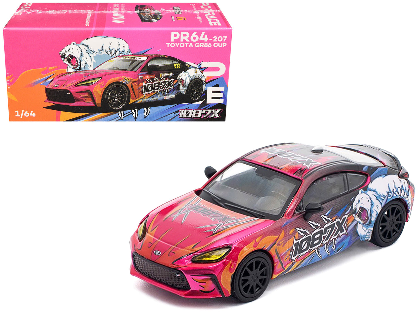 Toyota GR86 #823 1087X "Toyota GR86 Cup" (2025) 1/64 Diecast Model Car