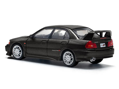 Mitsubishi Lancer Evolution IV RHD (Right Hand Drive) Pyrenees Black Pearl 1/64 Diecast Model Car