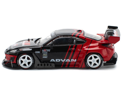 Toyota Pandem GR86 "Advan" Black and Red with Graphics 1/64 Diecast Model Car