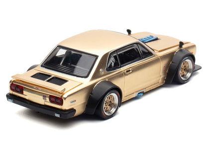 Skyline GT-R V8 Drift "Hakosuka" RHD (Right Hand Drive) Gold Metallic 1/64 Diecast Model Car