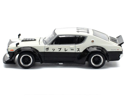 Skyline KPGC110 "Kenmeri" RHD (Right Hand Drive) "Japan National Police Agency Livery" Black and White 1/64 Diecast Model Car