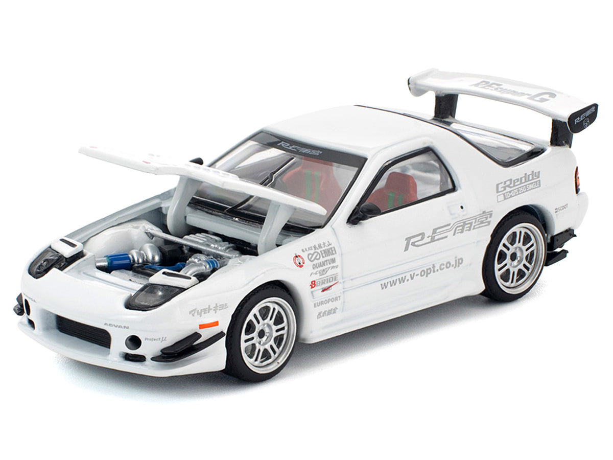 Mazda RX7 (FC3S) RE Amemiya RHD (Right Hand Drive) White 1/64 Diecast Model Car