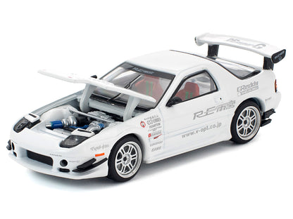 Mazda RX7 (FC3S) RE Amemiya RHD (Right Hand Drive) White 1/64 Diecast Model Car