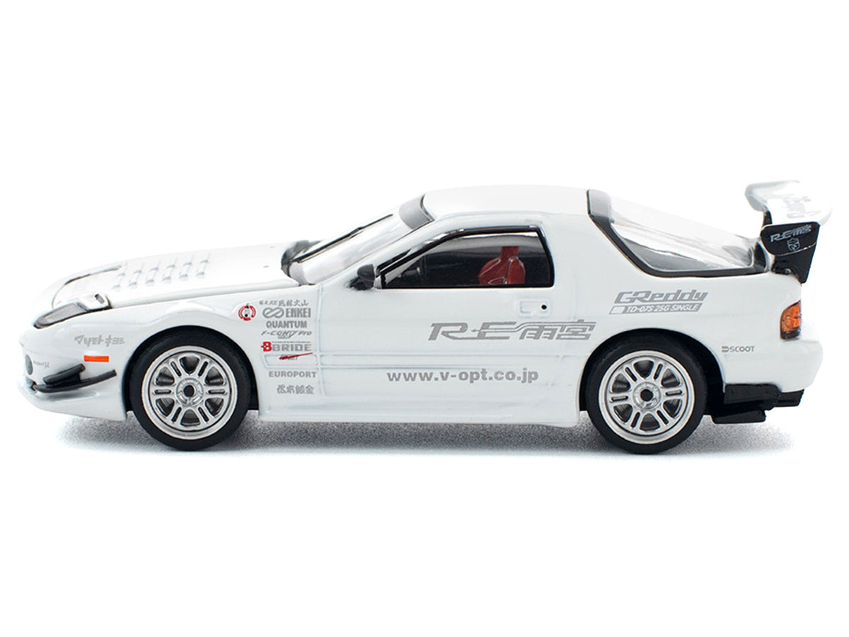 Mazda RX7 (FC3S) RE Amemiya RHD (Right Hand Drive) White 1/64 Diecast Model Car