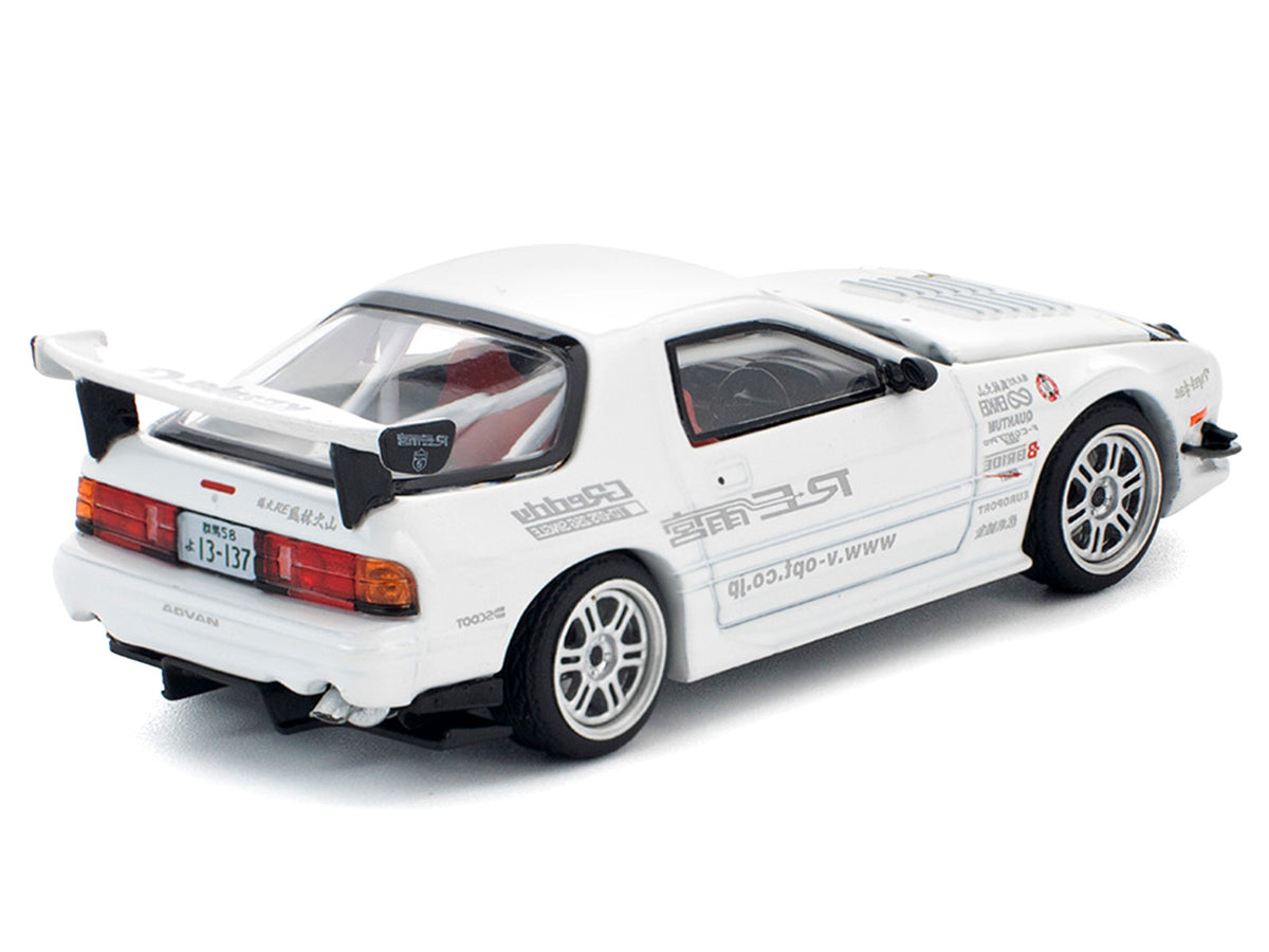 Mazda RX7 (FC3S) RE Amemiya RHD (Right Hand Drive) White 1/64 Diecast Model Car