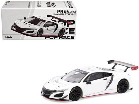 Honda NSX GT3 EVO22 White 1/64 Diecast Model Car