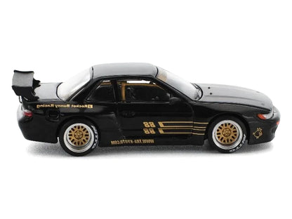 Pandem S13 RHD (Right Hand Drive) Black with Gold Accents 1/64 Diecast Model Car
