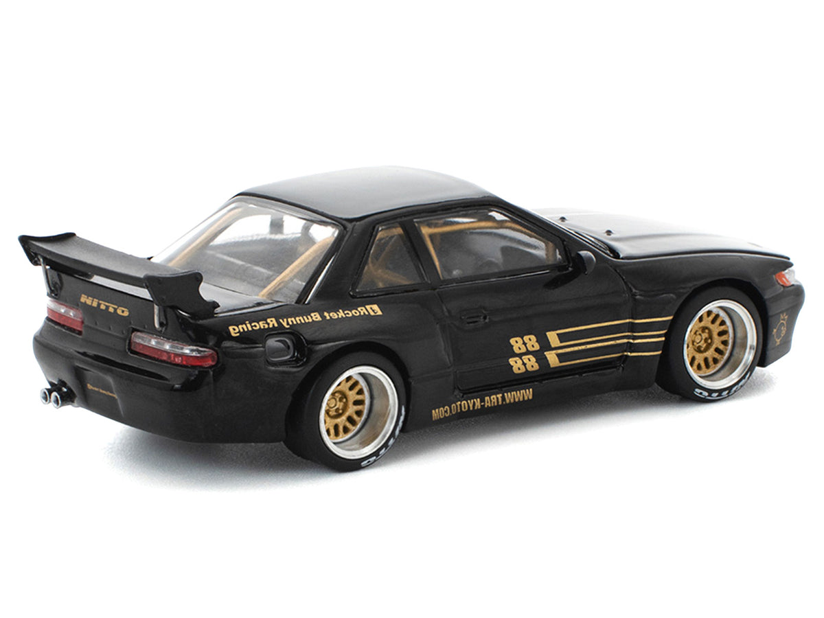 Pandem S13 RHD (Right Hand Drive) Black with Gold Accents 1/64 Diecast Model Car