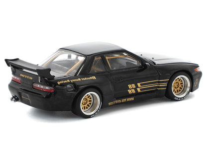 Pandem S13 RHD (Right Hand Drive) Black with Gold Accents 1/64 Diecast Model Car