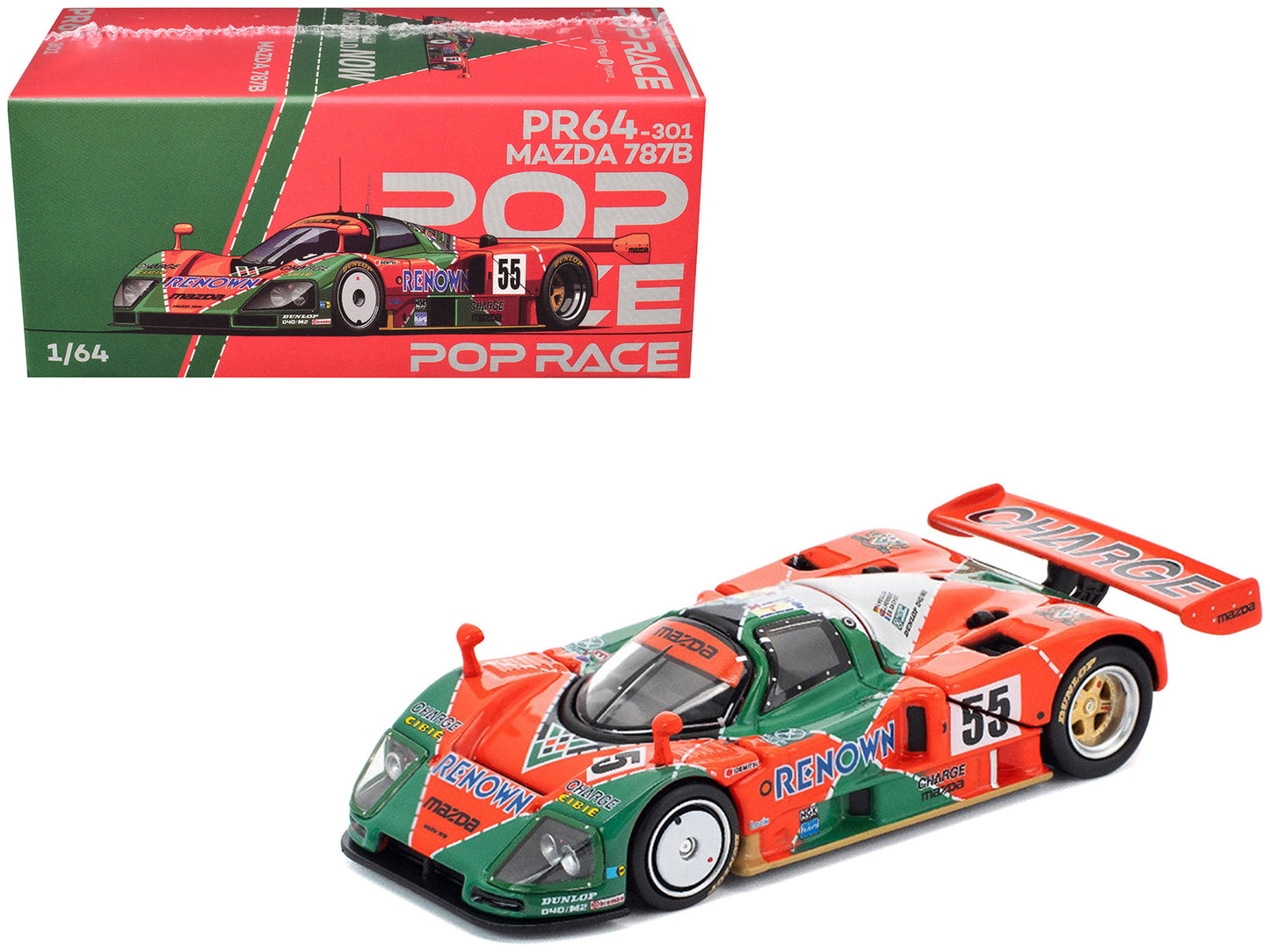 Mazda 787B #55 Johnny Herbert - Volker Weidler - Bertrand Gachot "Mazdaspeed" Winner "24 Hours of Le Mans" (1991) 1/64 Diecast Model Car