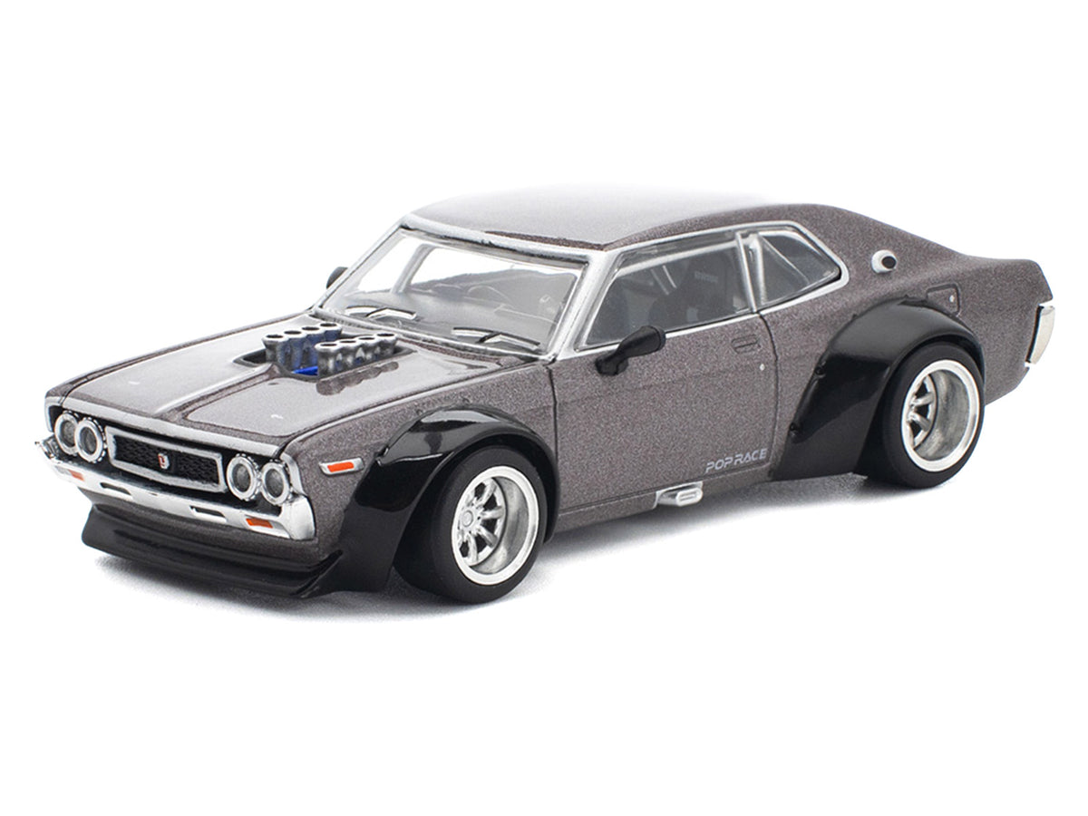 Datsun Laurel C130 RHD (Right Hand Drive) Gray Metallic 1/64 Diecast Model Car