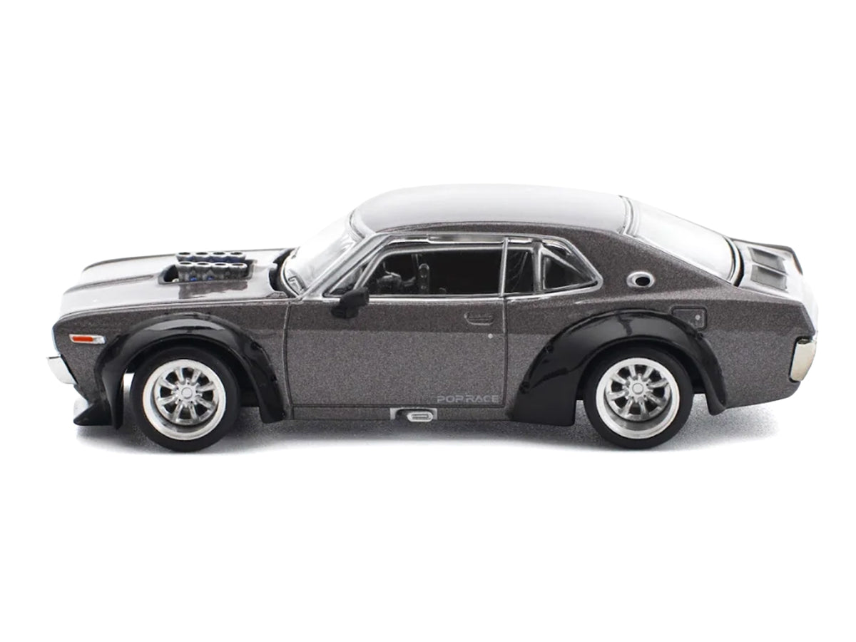 Datsun Laurel C130 RHD (Right Hand Drive) Gray Metallic 1/64 Diecast Model Car