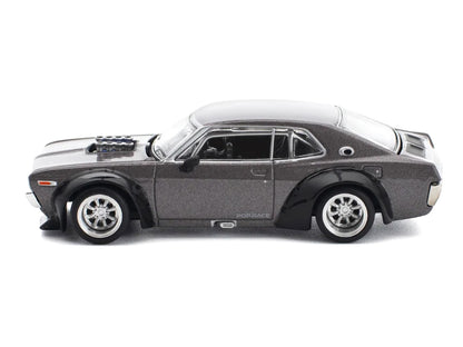 Datsun Laurel C130 RHD (Right Hand Drive) Gray Metallic 1/64 Diecast Model Car