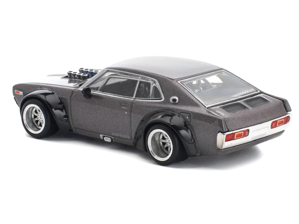 Datsun Laurel C130 RHD (Right Hand Drive) Gray Metallic 1/64 Diecast Model Car