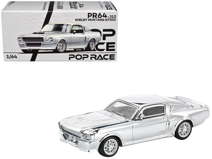 Shelby Mustang GT500 Silver Chrome 1/64 Diecast Model Car