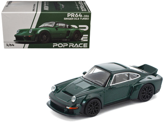 Singer DLS Turbo Green Metallic 1/64 Diecast Model Car