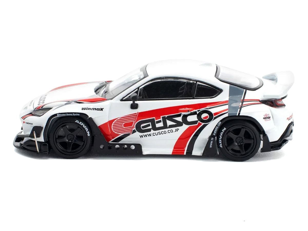 Toyota Pandem GR86 "Cusco" White with Racing Graphics 1/64 Diecast Model Car