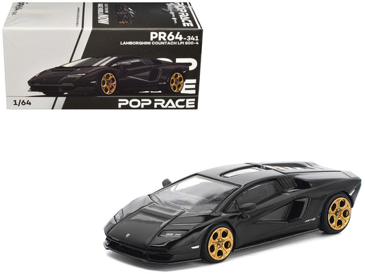 Lamborghini Countach LPI 800-4 Deep Black 1/64 Diecast Model Car