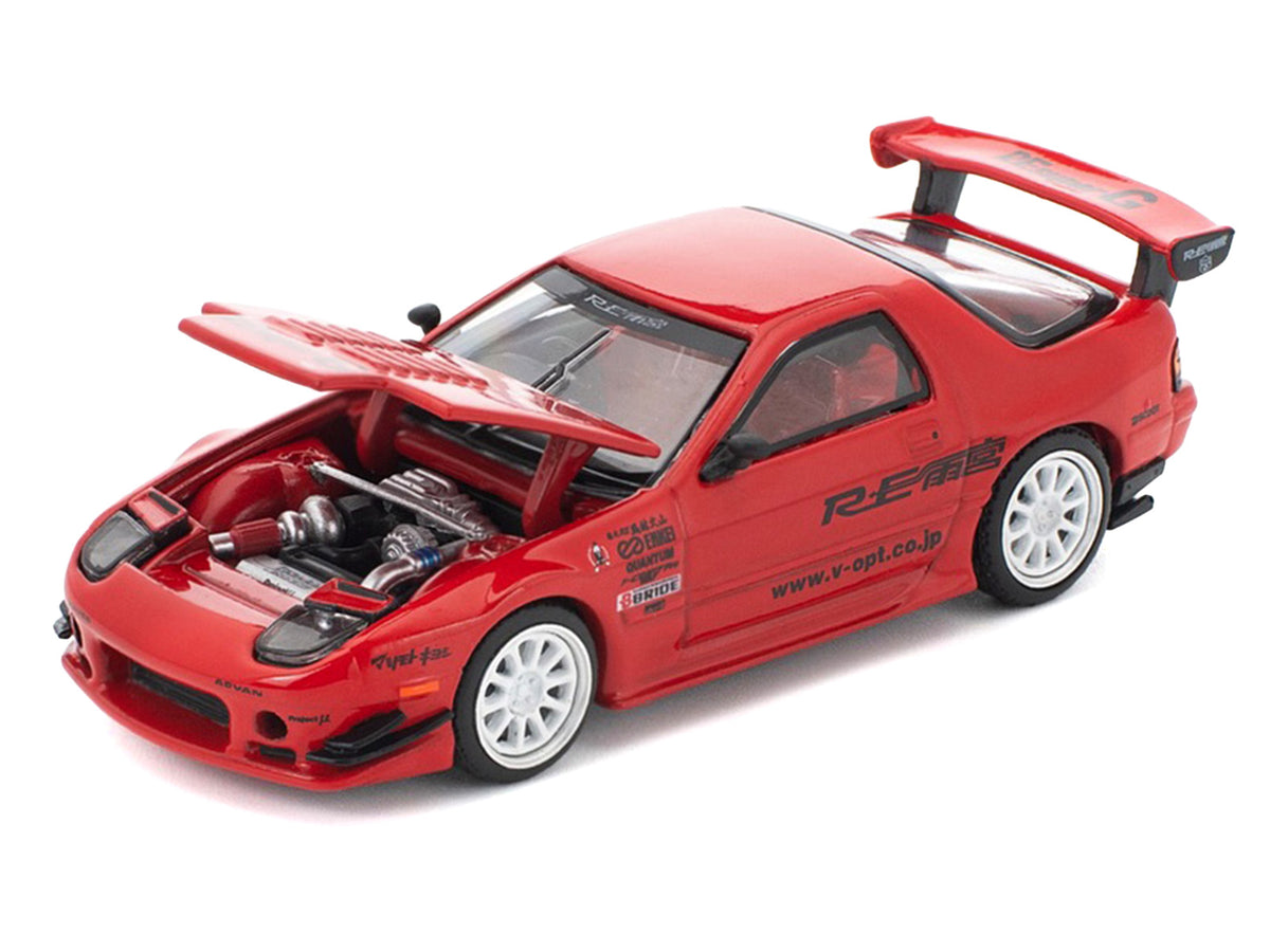 Mazda RX7 (FC3S) RE Amemiya RHD (Right Hand Drive) Red Metallic 1/64 Diecast Model Car