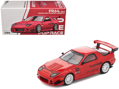 Mazda RX7 (FC3S) RE Amemiya RHD (Right Hand Drive) Red Metallic 1/64 Diecast Model Car