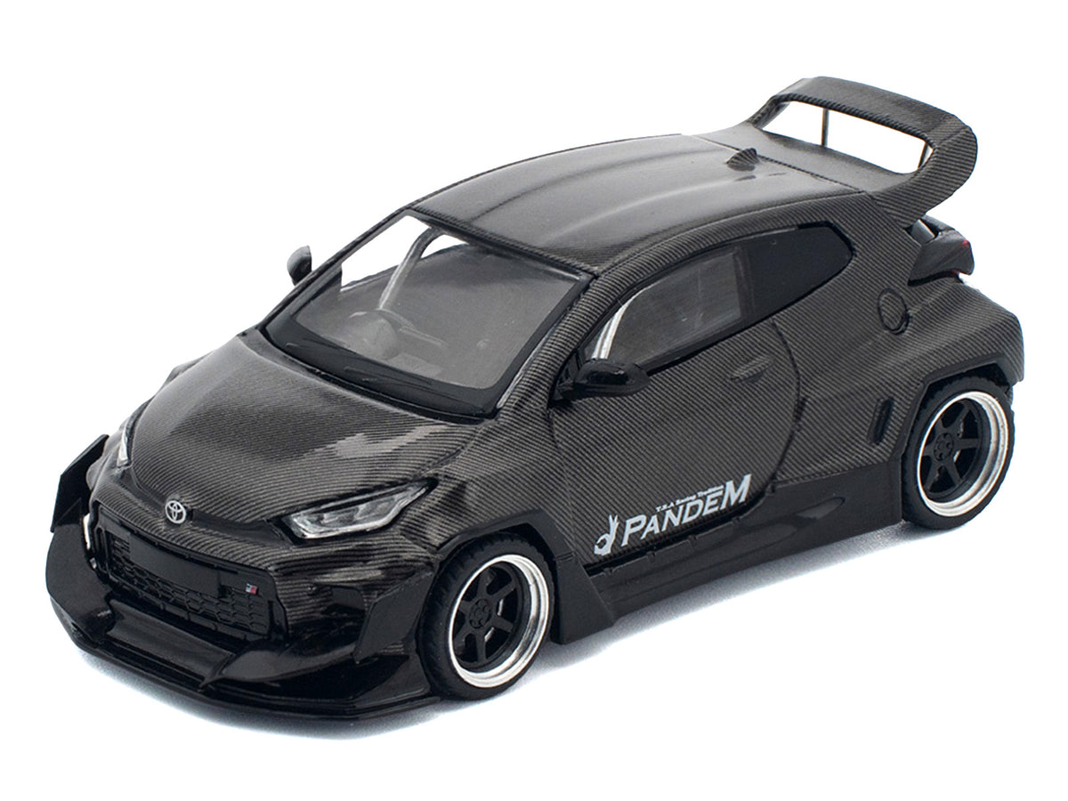 Toyota "Pandem" GR Yaris RHD (Right Hand Drive) Carbon Fiber 1/64 Diecast Model Car