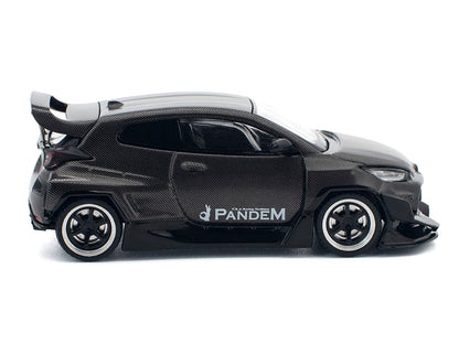 Toyota "Pandem" GR Yaris RHD (Right Hand Drive) Carbon Fiber 1/64 Diecast Model Car