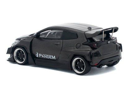 Toyota "Pandem" GR Yaris RHD (Right Hand Drive) Carbon Fiber 1/64 Diecast Model Car