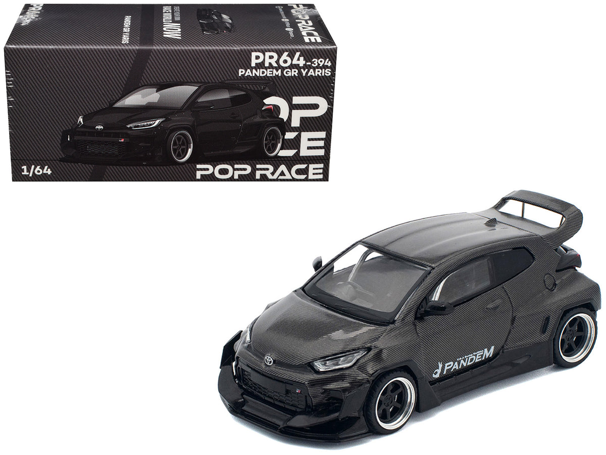 Toyota "Pandem" GR Yaris RHD (Right Hand Drive) Carbon Fiber 1/64 Diecast Model Car