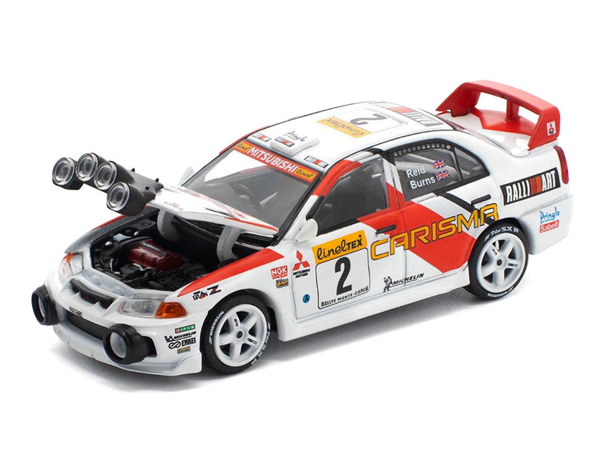 Mitsubishi Lancer Evolution IV RHD (Right Hand Drive) #2 Richard Burns - Robert Reid "Monte Carlo Rally" (1998) 1/64 Diecast Model Car