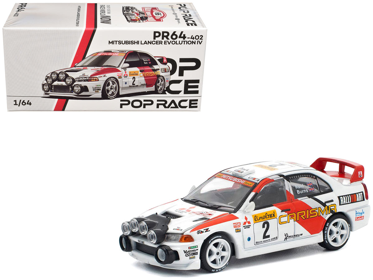 Mitsubishi Lancer Evolution IV RHD (Right Hand Drive) #2 Richard Burns - Robert Reid "Monte Carlo Rally" (1998) 1/64 Diecast Model Car