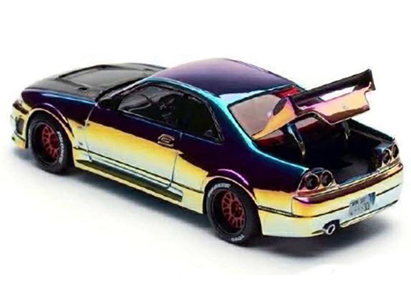Skyline GT-R (R33) RHD (Right Hand Drive) Chameleon Chrome with Carbon Hood "APA XPO 2025 Exclusive" 1/64 Diecast Model Car