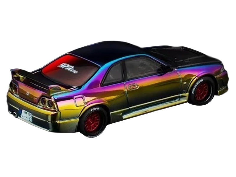 Skyline GT-R (R33) RHD (Right Hand Drive) Chameleon Chrome with Carbon Hood "APA XPO 2025 Exclusive" 1/64 Diecast Model Car