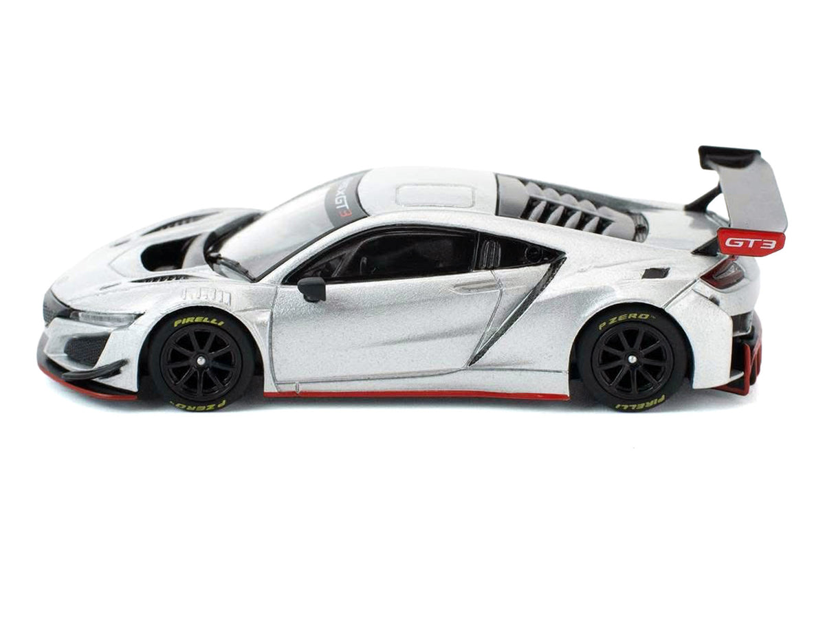 Honda NSX GT3 EVO22 Silver Metallic "Brazilian Event Exclusive" 1/64 Diecast Model Car