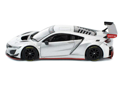 Honda NSX GT3 EVO22 Silver Metallic "Brazilian Event Exclusive" 1/64 Diecast Model Car