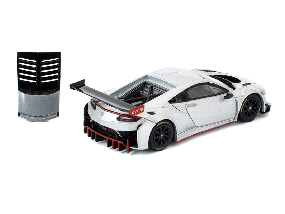 Honda NSX GT3 EVO22 Silver Metallic "Brazilian Event Exclusive" 1/64 Diecast Model Car