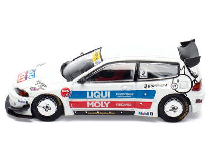 Pandem Civic EG6 RHD (Right Hand Drive) White with Stripes and Graphics "VDX - Tokyo Auto Salon Hong Kong 2025" Special Edition 1/64 Diecast Model Car